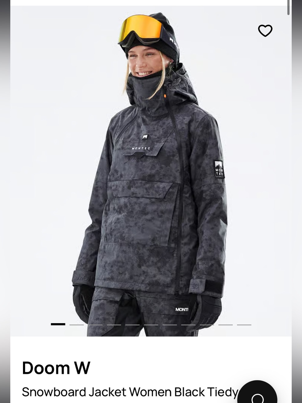 Montec- Doom W Snowboard Jacket Women Black Tiedye- Small
